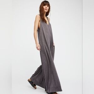 FREE PEOPLE BEACH Light Grey Fulton Jumpsuit M